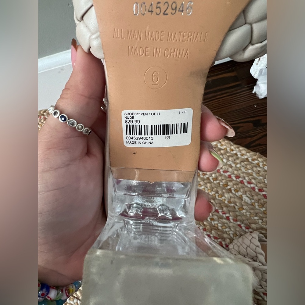 Forever 21 Clear Nude Heels